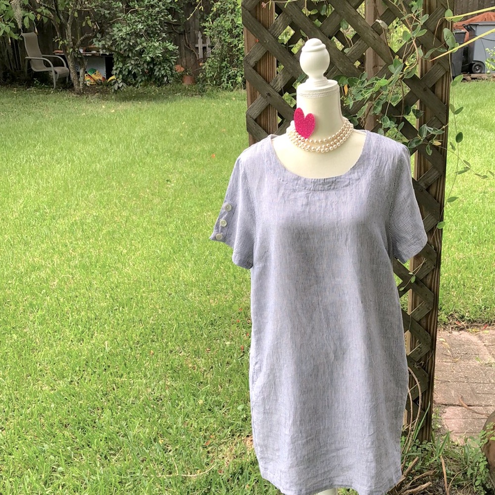 🦋 Like New Tahari Linen Dress 🦋